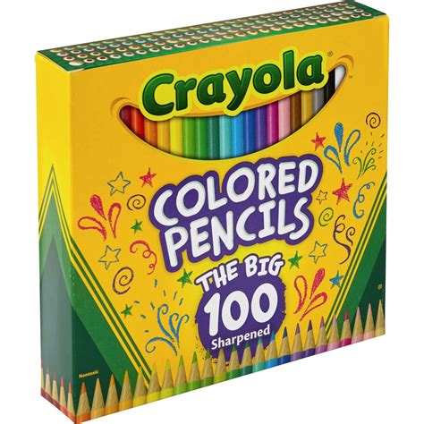 Crayola 100 Count Colored Pencils Unique Colors Pre Sharpened