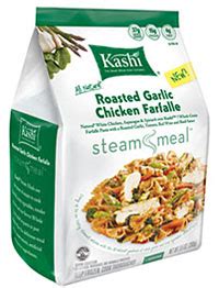 Arrange the vegetables around the chicken in a single layer. Kashi Steam Meals: Roasted Garlic Chicken Farfalle and ...