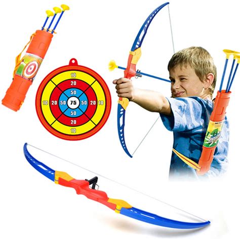 Simulation Bow Arrow Plastic Soft Sucker Arrow With Target Set Children