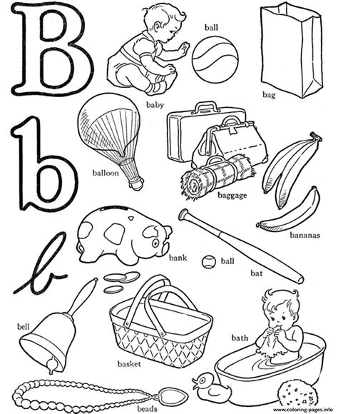 B is for Ball Coloring Page B for Words Alphabet S3b0c Coloring Pages