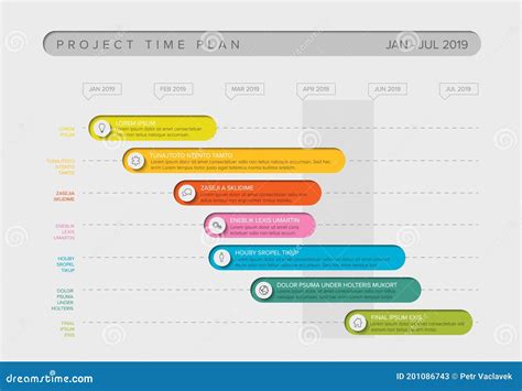 Gantt Project Production Timeline Graph Cartoon Vector Cartoondealer