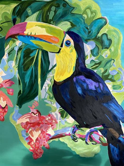 Toucan A Miracle Of Nature Hot Tropics Oil Painting Etsy