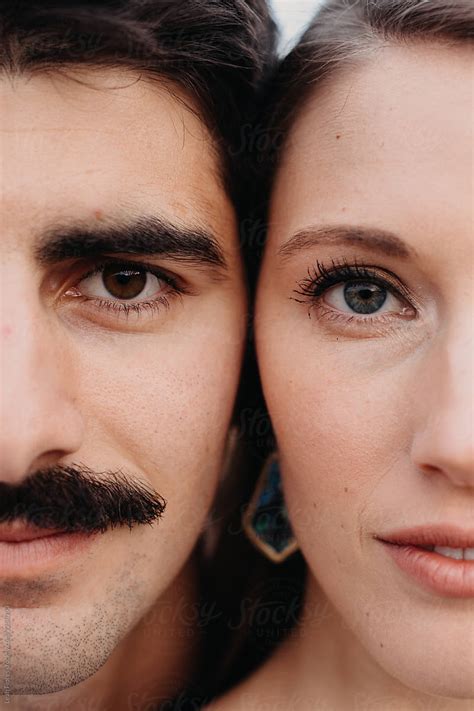 closeup portrait of couple s faces by stocksy contributor leah flores stocksy
