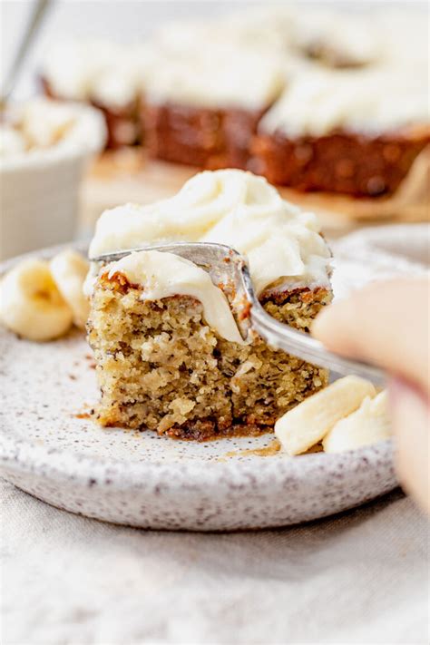 Gluten Free Banana Cake With Cream Cheese Frosting What Molly Made