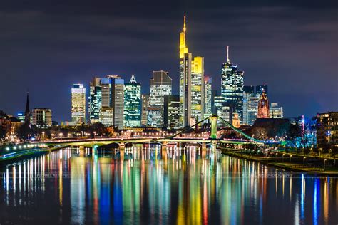 Night In Frankfurt Night Skyline Of Frankfurt Germany In Flickr