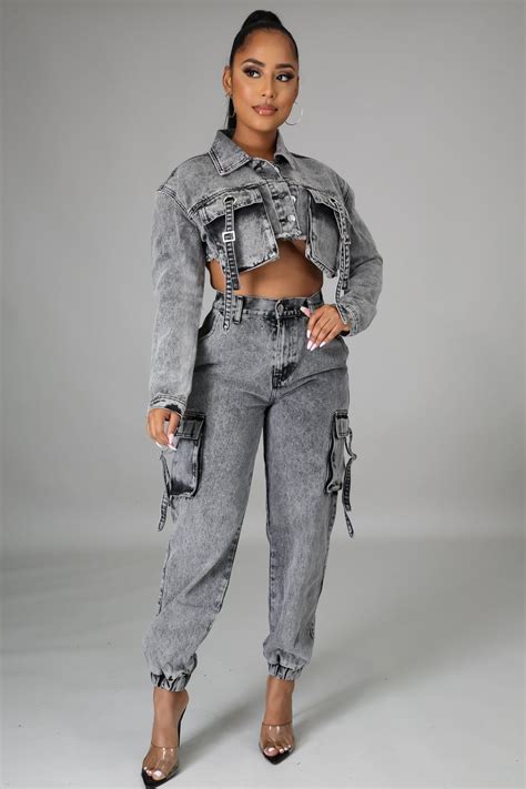 Slowly But Surely Denim Pant Set In 2021 Two Piece Outfits Pants