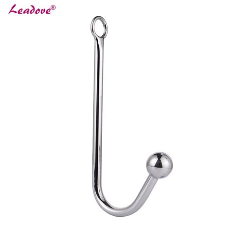 30250mm Stainless Steel Anal Hook Metal Butt Plug With Ball Dilator