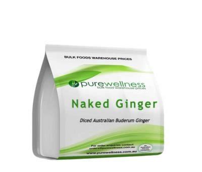 Ginger Naked Nu Coat Standard Diced Australian Buderim Purewellness