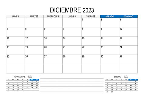 Calendario Diciembre 2023 Calendarios Su