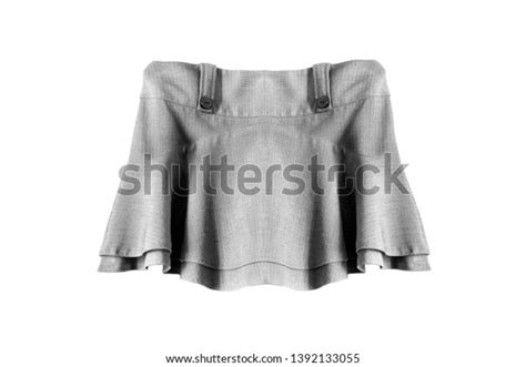 Grey Flared Mini Skirt Isolated Over Stock Photo 1392133055 Shutterstock