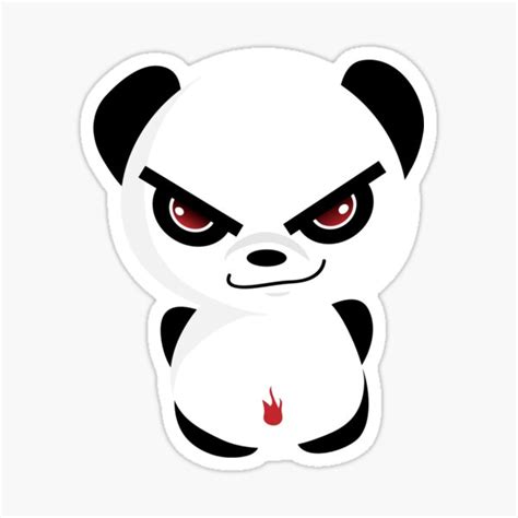 Evil Panda Sticker By Yincinerate Redbubble