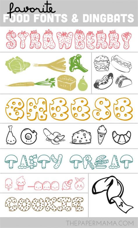 My Favorite Food Fonts And Dingbats