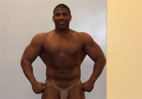 Bodybuilder Bulge Posing Trunks Vpl Big Black Bodybuilder In Extra Tight Posing Strap