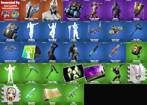 Fortnite V1020 Leaked Skins Sledge Aeronaut Vulture Claptrap