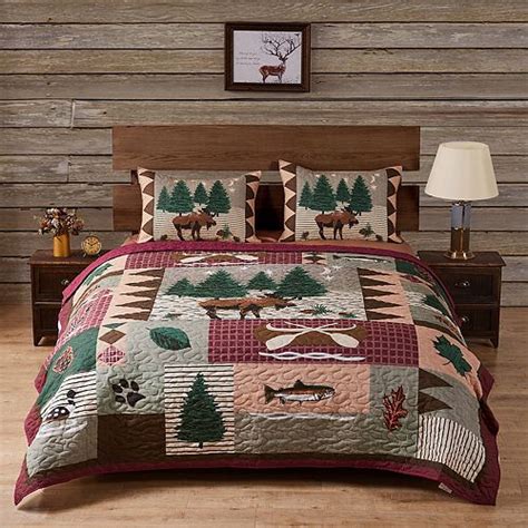 Moose Lodge 3 Pc Reversible Quilt Set