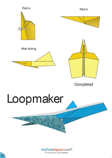 Paper Airplane Instructions - Loopmaker | Paper airplanes ...