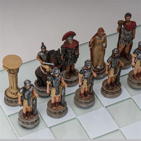Lyxy upscale chess set solid wood, modern chess set with folding chess board stanton chess pieces with storage portable travel chess board, 15x15, and give away 2 extra queens. Romans Vs Egyptians Chess Set - YTC Summit - Touch of Modern