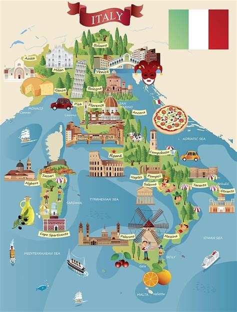 Cartoon Map Of Italy By Drmakkoy Italy Map Cartoon Map Italy