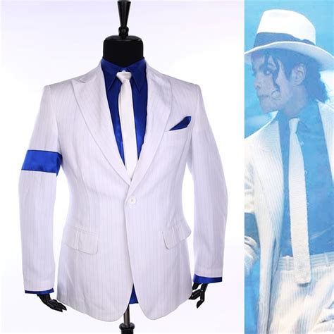 Classic Mj Michael Jackson Smooth Criminal Stripe Suit Jacket Blazer