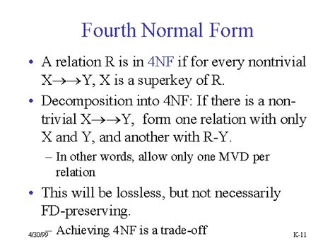 Fourth Normal Form