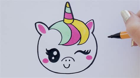 how to draw a unicorn face easy youtube