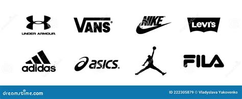 Collection Vector Logo Sportwear Brands Adidas Under Armour Jordan