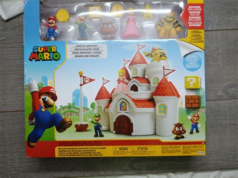 🎁deluxe nintendo super mario mushroom kingdom castle playset 5 figures 2 5 new ebay