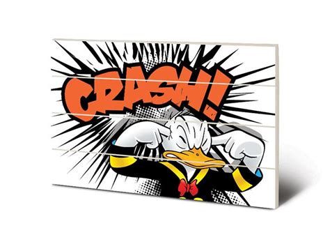 Shopforgeek Donald Duck Crash Impression Sur Bois 40x59cm