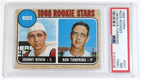 I noticed someone on ebay put up a 1968 topps johnny bench rookie card (not my card or my auction) describing it as a variation/error, so i looked at the backs of other 1968 bench cards and saw plenty of both versions. Lot Detail - 1968 Topps Johnny Bench Rookie PSA 7 (MC)