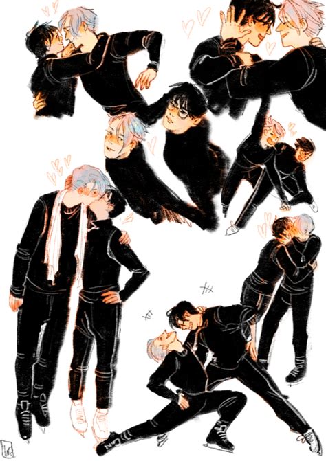 #ice skating #winter #couple #couple ice skating #romantic #wedding #newly married #wedding day #dancing #dancing on ice #snow #snowing #first dance. Couple's skating doodles | Yuri, Anime costumes