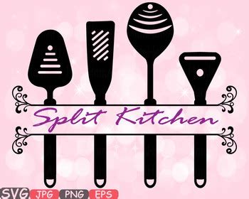 Download Kitchen SVG file Cricut & Cameo Utensils Cooking food ...