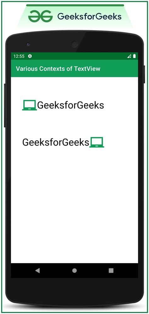 Working With The Textview In Android Geeksforgeeks