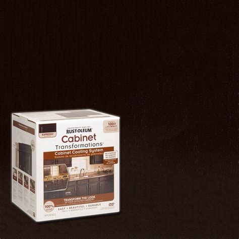 Rustoleum cabinet transformations is a cabinet coating paint and primer blend that is available in a variety of colors. Rust-Oleum Transformations 1-qt. Espresso Small Cabinet ...
