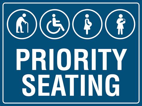 Priority Seating Sign New Signs