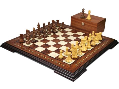 Rosewood Chess Set 20 Staunton Chess Pieces 375 I Chessgammon