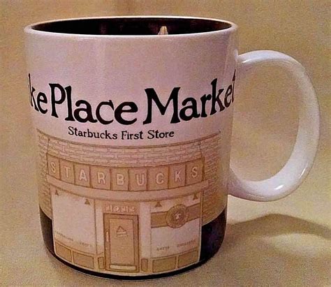 Starbucks Mug Pike Place Market Seattle Washington 2011 16 Oz Brown