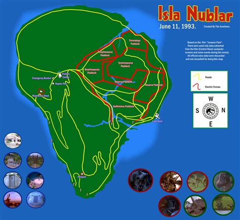 Jurassic Park Map