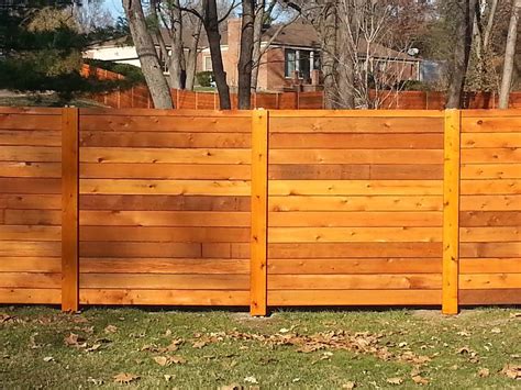 This Beautiful Horizontal Western Red Cedar Fence Was Created From Deck