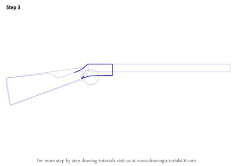 Learn How To Draw A Winchester Rifle Rifles Step By Step Drawing
