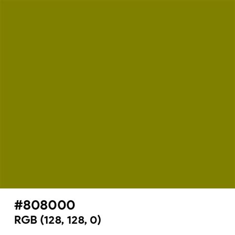 Olive Color Hex Code Is 808000