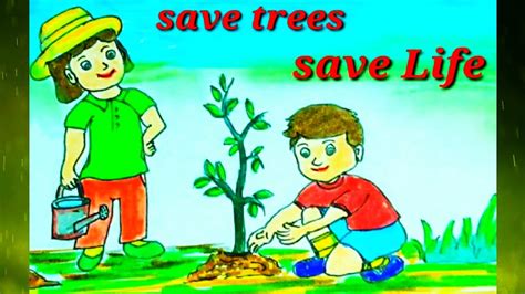 Save Trees Save Life 🌱 Save Nature Save Future🌳 Kids Planting Trees