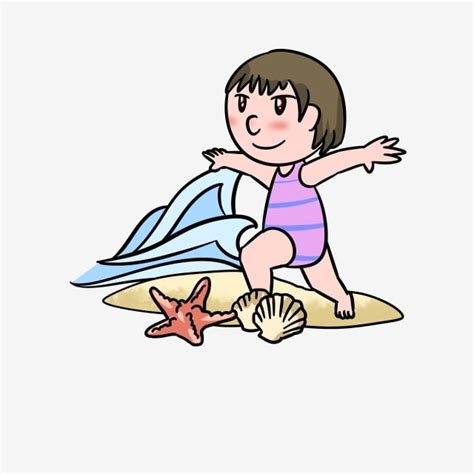 Picking Shells Clipart Transparent Png Hd Holiday Girl Seaside Pick Up