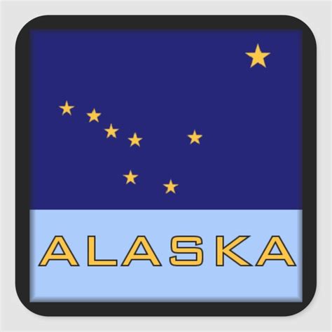 Alaska State Flag Sticker State Flags Alaska Flag Flag