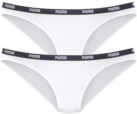 Puma Iconic Bikini Slip 2 Pack 573008 White Ab 1399