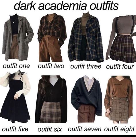 Dark Academia Outfits Retro Outfits Aesthetic Clothes Dark Academia