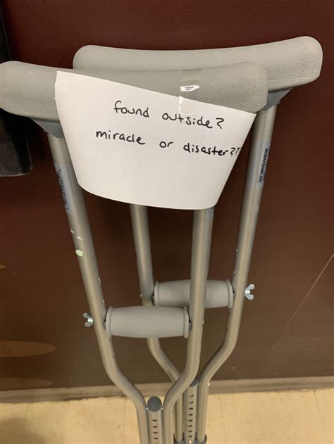 My Coworker Came Across Some Crutches In The Parking Lot Meme Guy