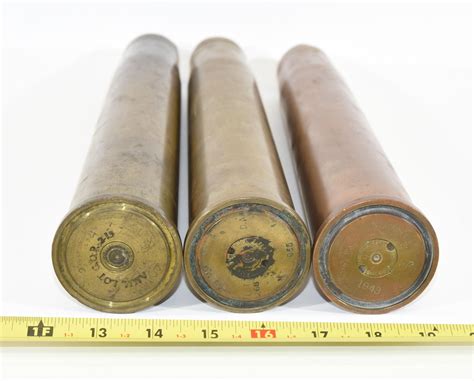 3 Wwii 40mm M25 Bofors Artillery Shell Landsborough Auctions