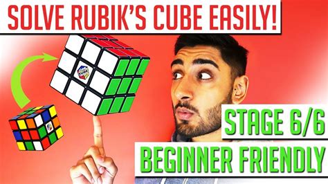 How To Solve The Rubiks Cube Easy Beginner Method Stage 66 Youtube