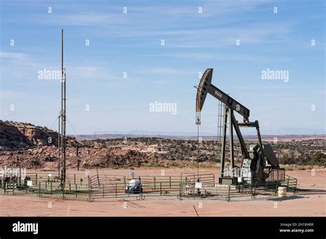 A Conventional Horsehead Oil Well Pump Jack And A Hydraulic Pumping