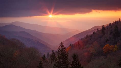 Sunrise At Little Newfound Gap In The Great Smoky Mountains National